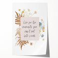 Floral Typography Art Print – Inspirational Quote on Canvas