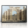 Framed acrylic artwork showcasing a stunning landscape with a castle, presented in a sleek black frame, ideal for home or office decor. Perfect for art lovers seeking elegance.
