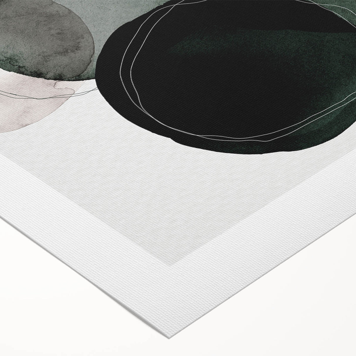 Contemporary Dining Art Pieces - Green Watercolor Abstract