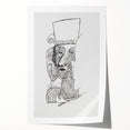 Dynamic Expressionist Dance Couple - Black and White Canvas Print