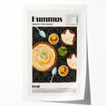 Rolled print featuring 50 illustrated food dishes in muted watercolor tones, ideal for dining room wall art.