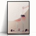 Large abstract wall art in black and white, acrylic print in mid-century modernist style, ideal for modern art wall decor.