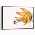 Black and white vintage poster art on framed canvas featuring assorted fruits, ideal for bedroom wall decor.