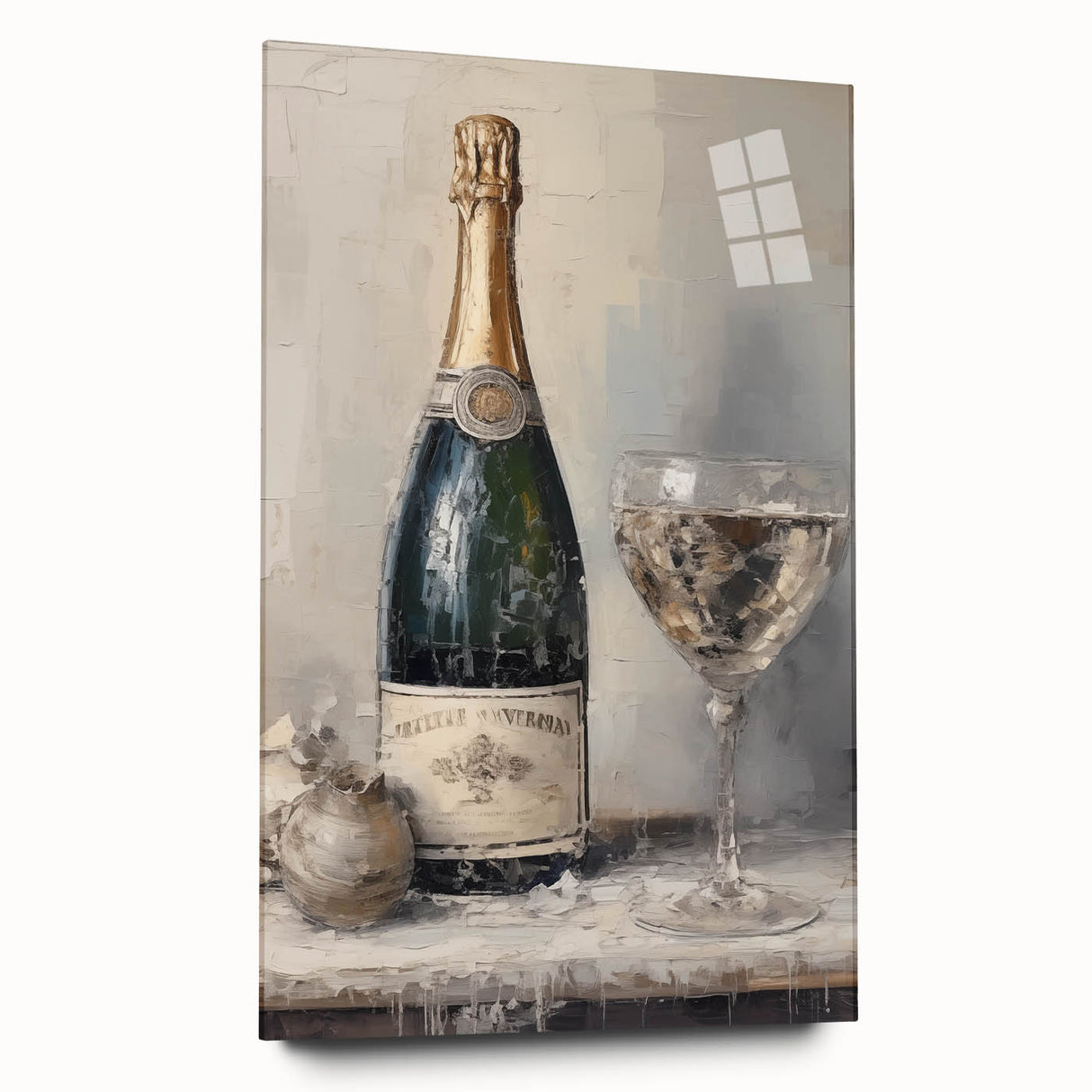Elegant Holiday Champagne Celebration Wall Art - Christmas Art Prints