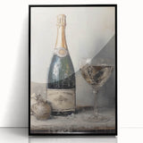 Elegant Holiday Champagne Celebration Wall Art - Christmas Art Prints