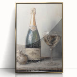Elegant Holiday Champagne Celebration Wall Art - Christmas Art Prints