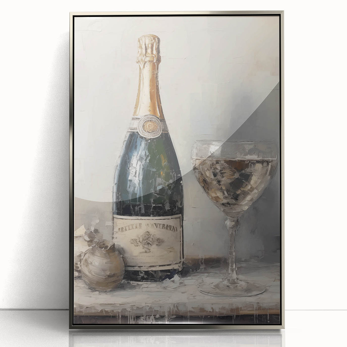 Elegant Holiday Champagne Celebration Wall Art - Christmas Art Prints