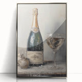 Elegant Holiday Champagne Celebration Wall Art - Christmas Art Prints