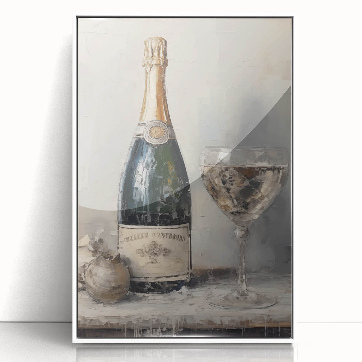Elegant Holiday Champagne Celebration Wall Art - Christmas Art Prints
