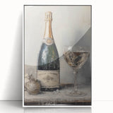 Elegant Holiday Champagne Celebration Wall Art - Christmas Art Prints