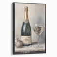 Elegant Holiday Champagne Celebration Wall Art - Christmas Art Prints