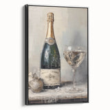 Elegant Holiday Champagne Celebration Wall Art - Christmas Art Prints