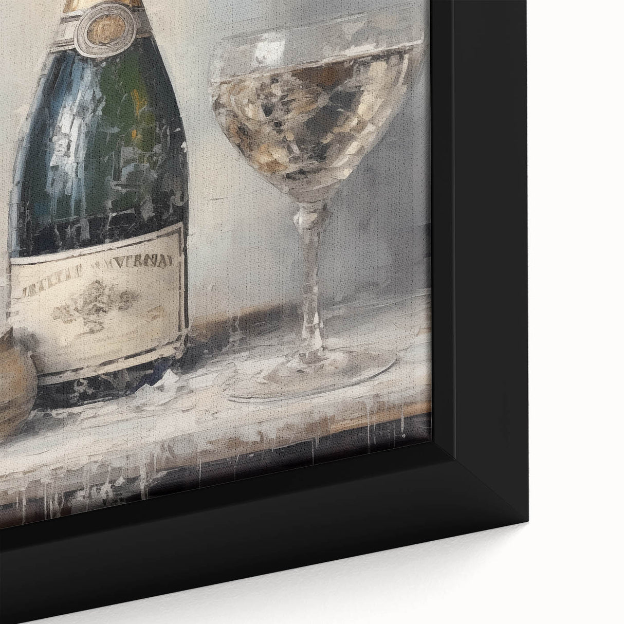 Elegant Holiday Champagne Celebration Wall Art - Christmas Art Prints