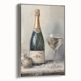Elegant Holiday Champagne Celebration Wall Art - Christmas Art Prints