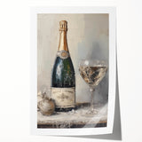 Elegant Holiday Champagne Celebration Wall Art - Christmas Art Prints