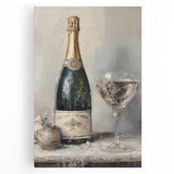 Elegant Holiday Champagne Celebration Wall Art - Christmas Art Prints