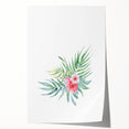 Girls Room Wall Art – Watercolor Tropical Floral Nursery Print