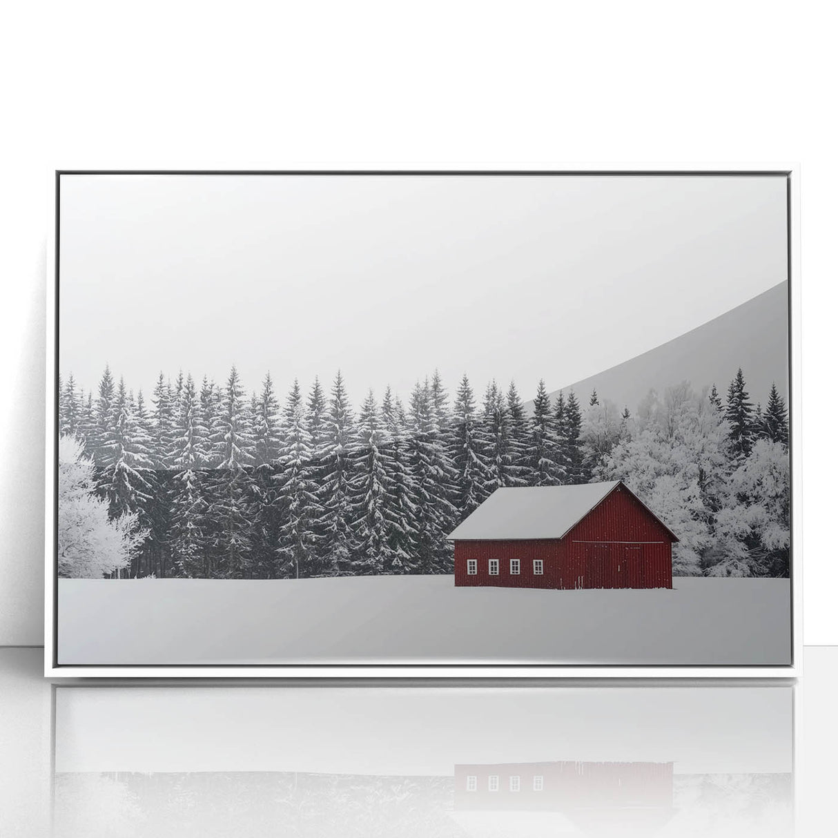 Framed acrylic wall art showcasing a serene landscape scene, featuring vibrant colors and detailed textures, ideal for home decor in modern interiors.