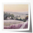 Landscape countryside wall art print showcasing a vibrant green meadow under a bright blue sky, framed for elegant display in home decor. Perfect for nature lovers.
