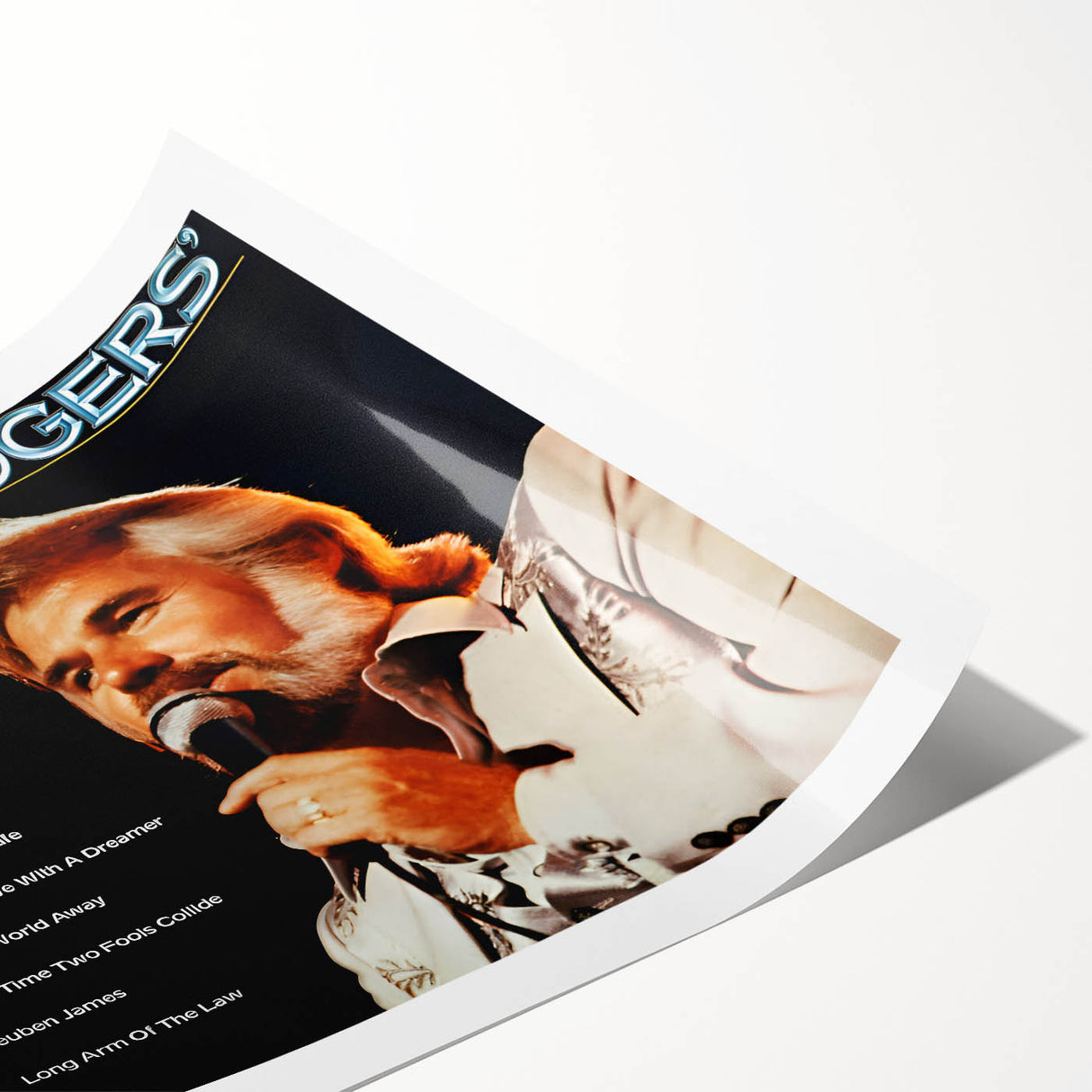 Retro Kenny Rogers Greatest Hits Poster - Vintage Wall Art
