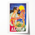 Retro Hawaii Aloha Travel Poster – Vintage Beach Art