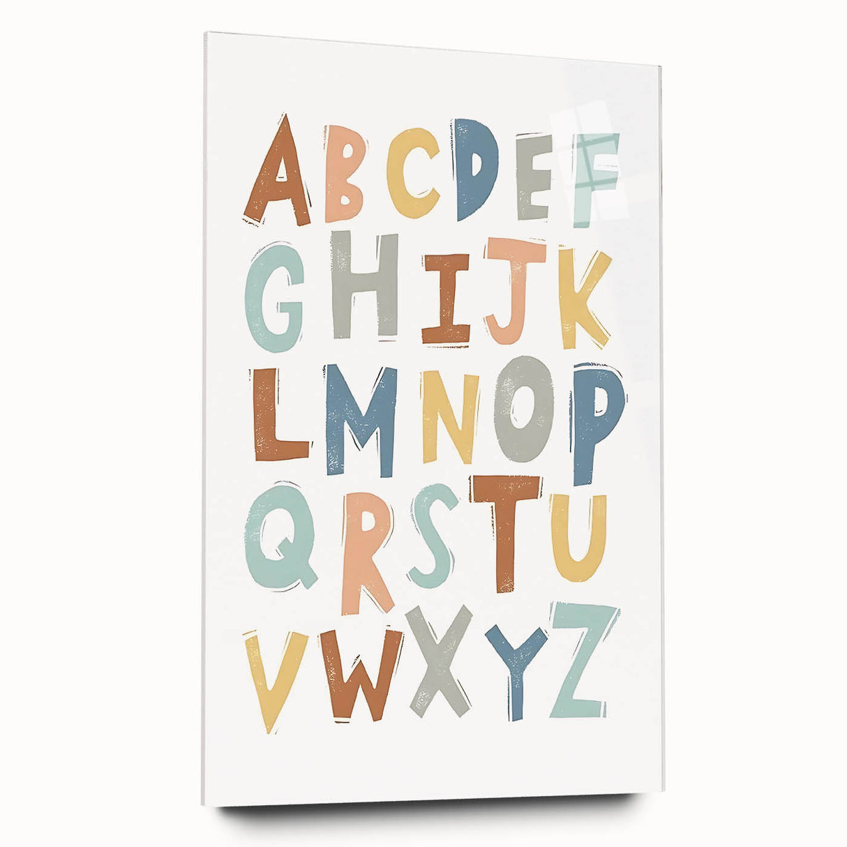 ABC Alphabet - Kids Educational Wall Art Pastel Learning Print