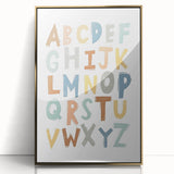 ABC Alphabet - Kids Educational Wall Art Pastel Learning Print