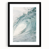Extra large abstract art print featuring textured, colorful art with vibrant summer hues on a black framed canvas.