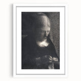 Impressionist Portrait Art - Seurat's "The Artist's Mother Embroidering