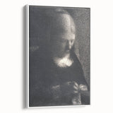 Impressionist Portrait Art - Seurat's "The Artist's Mother Embroidering