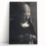 Impressionist Portrait Art - Seurat's "The Artist's Mother Embroidering