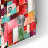 Modern Wall Art - Vibrant Abstract Rhythms in Red, Green, and Violet