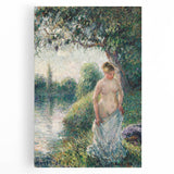 Impressionist Landscape Art - Pissarro's "The Bather" Print