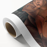 Modern Wall Art - Expressive Portrait of Lovers in Warm Earthy Tones