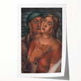 Modern Wall Art - Expressive Portrait of Lovers in Warm Earthy Tones