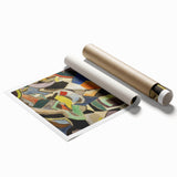 Modern Wall Art - Dynamic Abstract Composition in Bold, Vibrant Colors
