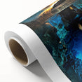 Rolled canvas art depicting a stunning landscape with caves and vibrant colors, ideal for home decor, showcasing natural beauty and artistic detail.