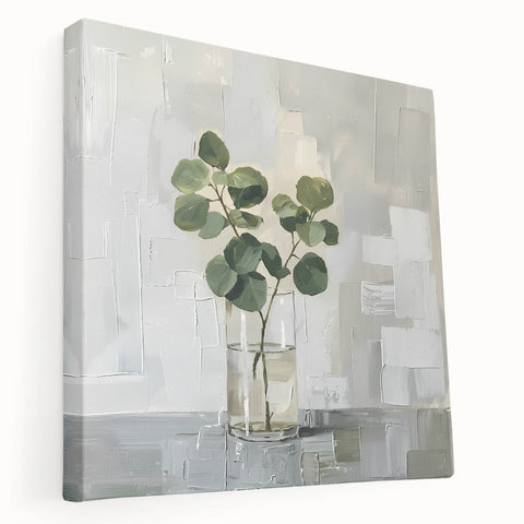 Framed Print for Dining Room - Minimalist Greenery Artwork