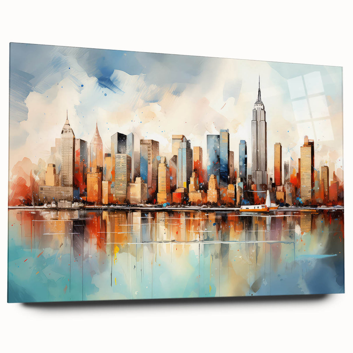 Vibrant Cityscape Office Wall Art – Modern Corporate Decor