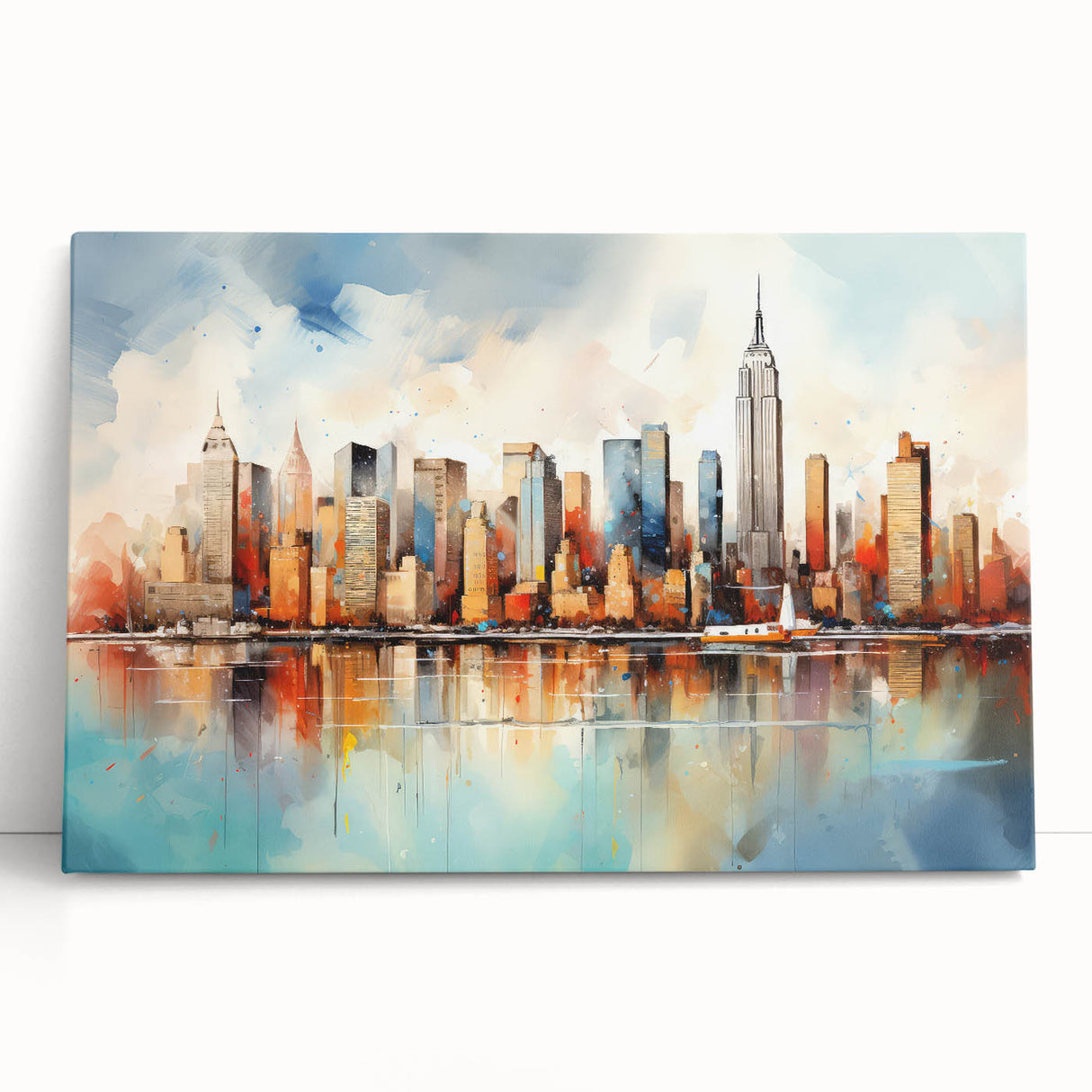 Vibrant Cityscape Office Wall Art – Modern Corporate Decor