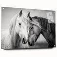 Acrylic glass art piece showcasing a vibrant animal design with intricate details, displayed from the side with visible pins, perfect for modern home decor.