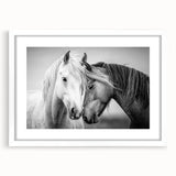 Framed animal art print with a white mat, showcasing a vibrant illustration of various wildlife against a neutral background, perfect for home decor.
