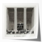 Elegant Art Deco Wall Art – Monochrome Architectural Carriage Scene