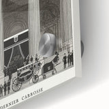 Elegant Art Deco Wall Art – Monochrome Architectural Carriage Scene