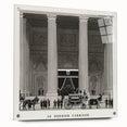 Elegant Art Deco Wall Art – Monochrome Architectural Carriage Scene