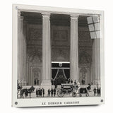 Elegant Art Deco Wall Art – Monochrome Architectural Carriage Scene