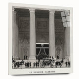 Elegant Art Deco Wall Art – Monochrome Architectural Carriage Scene