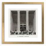 Elegant Art Deco Wall Art – Monochrome Architectural Carriage Scene