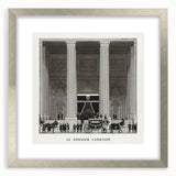 Elegant Art Deco Wall Art – Monochrome Architectural Carriage Scene