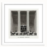 Elegant Art Deco Wall Art – Monochrome Architectural Carriage Scene